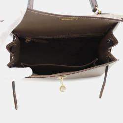 Hermes Tricolor Etoupe/Black/Ardoise Epsom Kelly Sellier Size 25