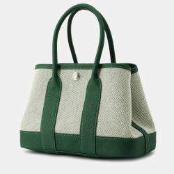 Hermes Vert Moyen Toile H Viking Negonda Leather Neo Garden Size 23