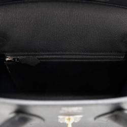 Hermes Black Epsom Birkin Sellier Size 25