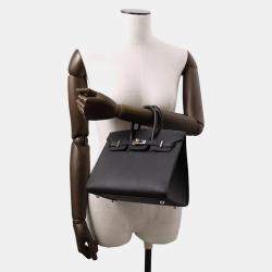 Hermes Black Epsom Birkin Sellier Size 25