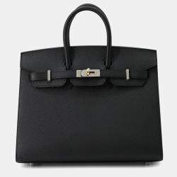 Hermes Black Epsom Birkin Sellier Size 25