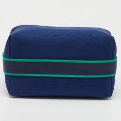 Hermès Marine Toile Large Bride-A-Brac Pouch