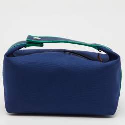 Hermès Marine Toile Large Bride-A-Brac Pouch