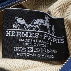 Hermès Marine Toile Large Bride-A-Brac Pouch