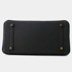 Hermes Birkin 30 Black Togo Leather Top Handle Bag
