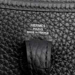 Hermes Evelyne TPM  Amazon sangle Cordage Long Black/Grimisty Taurillon Clemence  
