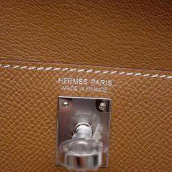Hermes Kelly 20 Disorderly Outside Stitching Gold Epsom 