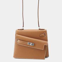 Hermes Kelly 20 Disorderly Outside Stitching Gold Epsom 