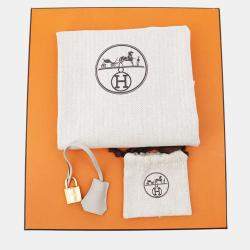 Hermes Birkin 25 Pearl Grey Togo Leather Top Handle Bag