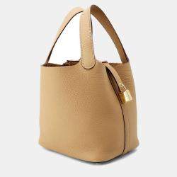 Hermes Picotin Lock PM 18 Biscuit Taurillon Clemence 