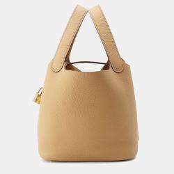Hermes Picotin Lock PM 18 Biscuit Taurillon Clemence 