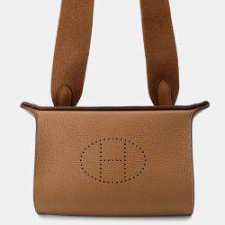 Hermes Videpoches Halzan Togo Leather Shoulder Bag
