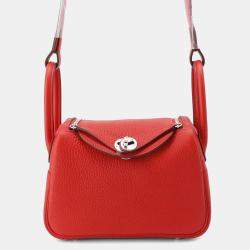 Hermes Lindy Mini Rouge Ladue Taurillon Clemence