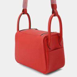 Hermes Lindy Mini Rouge Ladue Taurillon Clemence