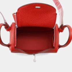 Hermes Lindy Mini Rouge Ladue Taurillon Clemence