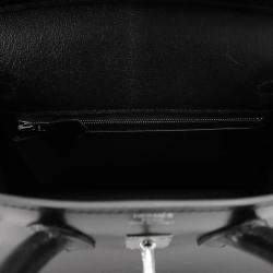 Hermes Birkin 25 Sellier Black Box Calf Leather Top Handle Bag