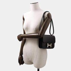 Hermes Constance Mini Black Box Calf Leather Crossbody Bag