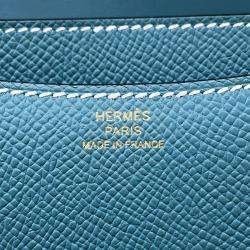 Hermes Constance Mini Blue Jean Epsom Leather Crossbody Bag