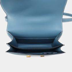 Hermes Constance Mini Blue Jean Epsom Leather Crossbody Bag