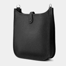  Hermes Evelyne TPM Long Black Taurillon Clemence Shoulder Bag