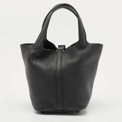 Hermès Noir Togo Leather Picotin Lock 18 Bag