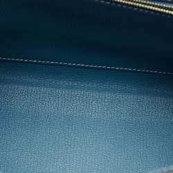 Hermès New Bleu Jean Epsom Leather Gold Finish Kelly Sellier 28 Bag