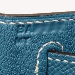 Hermès New Bleu Jean Epsom Leather Gold Finish Kelly Sellier 28 Bag