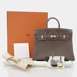 Hermes  Birkin 25 Etoupe Togo  Bag
