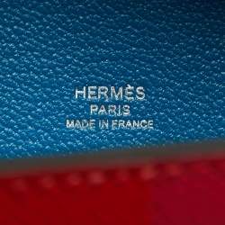 Pre Owned حقيبة هيرمس بيركين سيلير جلد إبسوم بلاتين مطلي قلب أحمر/زهرة متطرفة/أزرق زنجبار 30