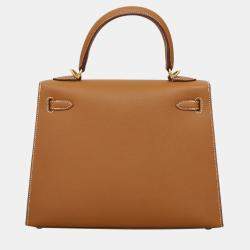Hermes Kelly 25 Gold Epsom Sellier Bag
