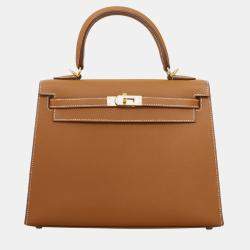 Hermes Kelly 25 Gold Epsom Sellier Bag