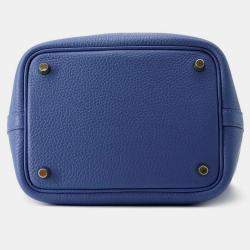 Hermes Picotin Lock Blue Tie Taurillon Clemence Bag 18