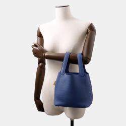 Hermes Picotin Lock Blue Tie Taurillon Clemence Bag 18