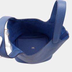 Hermes Picotin Lock Blue Tie Taurillon Clemence Bag 18