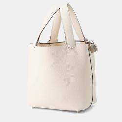 Hermes Picotin Lock 18 Nata Taurillon Clemence Leather Shoulder Bag