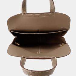 Hermes Halzan Etoupe Taurillon Clemence Size 25