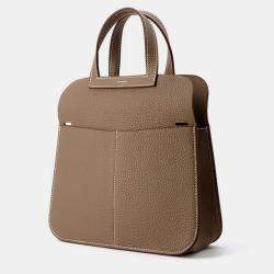 Hermes Halzan Etoupe Taurillon Clemence Size 25