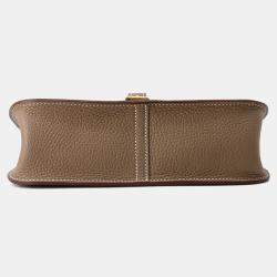Hermes Halzan Etoupe Taurillon Clemence Size 25