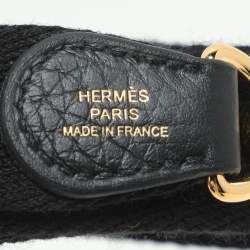 Pre Owned Hermès Noir Taurillon Clemence Leather Evelyne TPM Bag