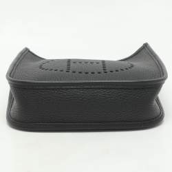 Pre Owned Hermès Noir Taurillon Clemence Leather Evelyne TPM Bag