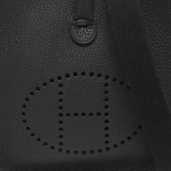 Pre Owned Hermès Noir Taurillon Clemence Leather Evelyne TPM Bag