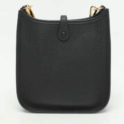Pre Owned Hermès Noir Taurillon Clemence Leather Evelyne TPM Bag