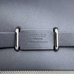 Hermes Herbag Zip  Mini Ardoise/Ecru Toile H Vache Hunter Leather Bag