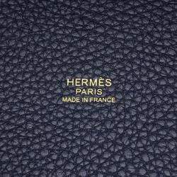 Hermes Picotin Lock Blue Nuit Taurillon Clemence Size Pm