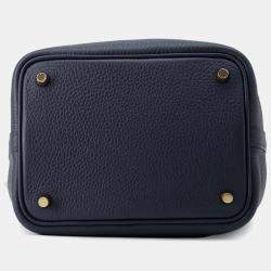 Hermes Picotin Lock Blue Nuit Taurillon Clemence Size Pm