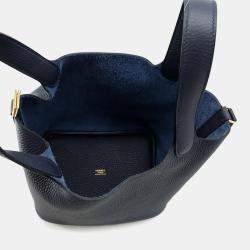 Hermes Picotin Lock Blue Nuit Taurillon Clemence Size Pm