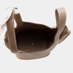 Hermes Picotin Padlock  Etoupe Taurillon Clemence Bag