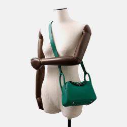 Hermes Lindy Mini Vert Vertigo Taurillon Clemence Bag