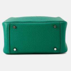 Hermes Lindy Mini Vert Vertigo Taurillon Clemence Bag
