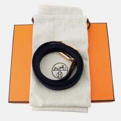 Hermès Evelyne Amazon Long Etoupe/Blue Indigo Taurillon Clemence TPM Hand Bag